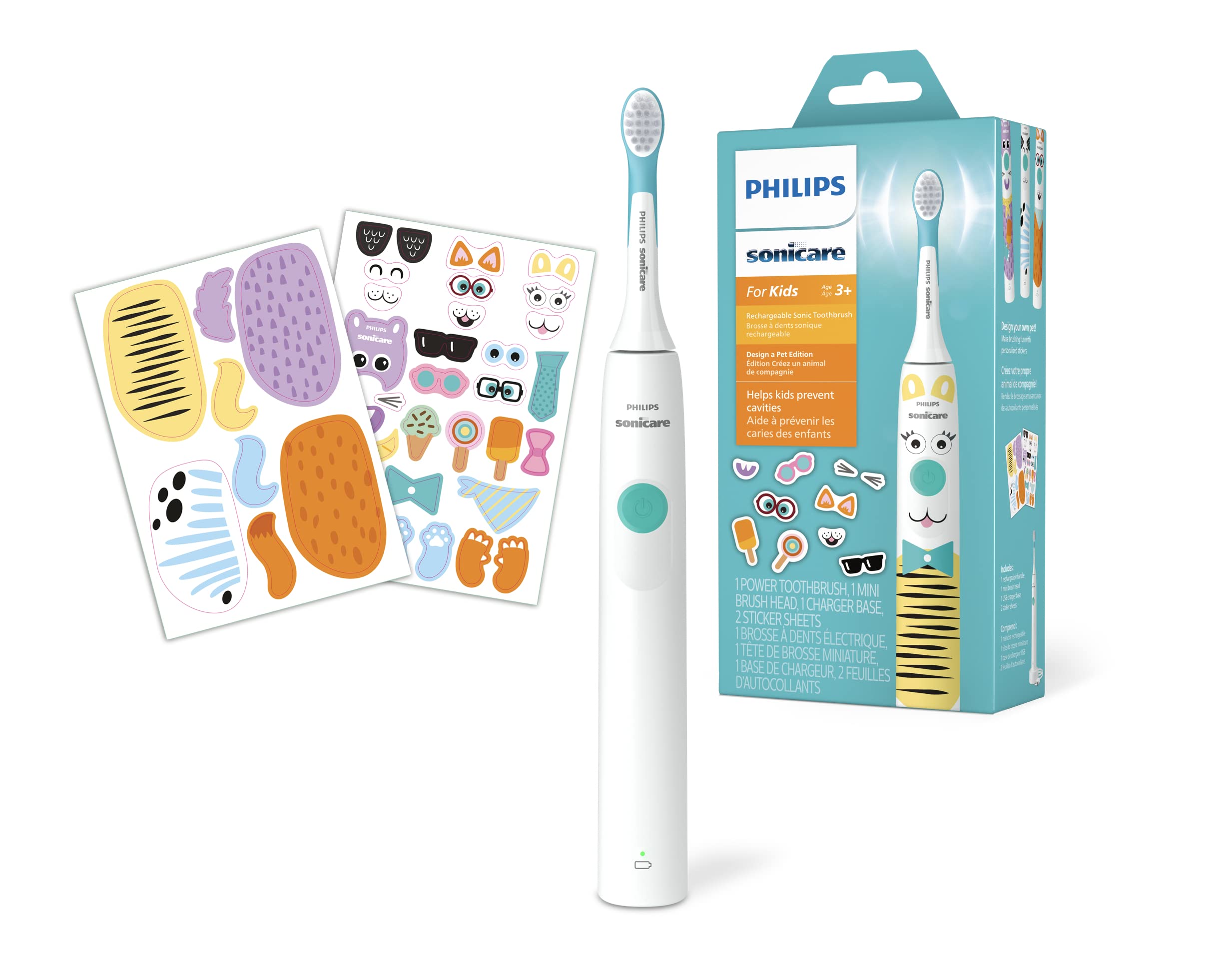 Philips Sonicare mango Pet frontal, fácil agarre y decoración motivadora