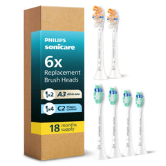 Philips Sonicare frontal del pack de 6 con beneficio de suministro prolongado