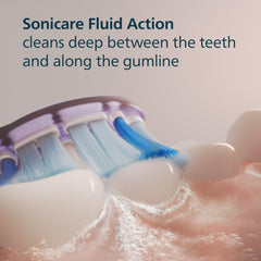 Philips Sonicare comparación de tamaño frente a dientes reales