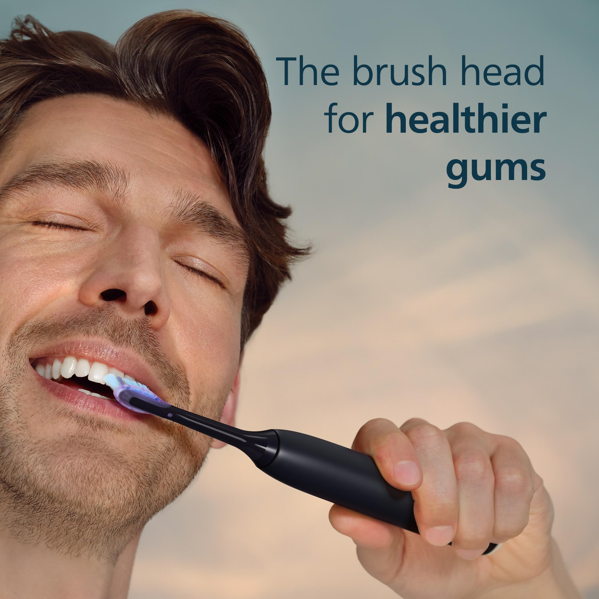 Philips Sonicare detalle de filamentos cóncavos para mejor contacto