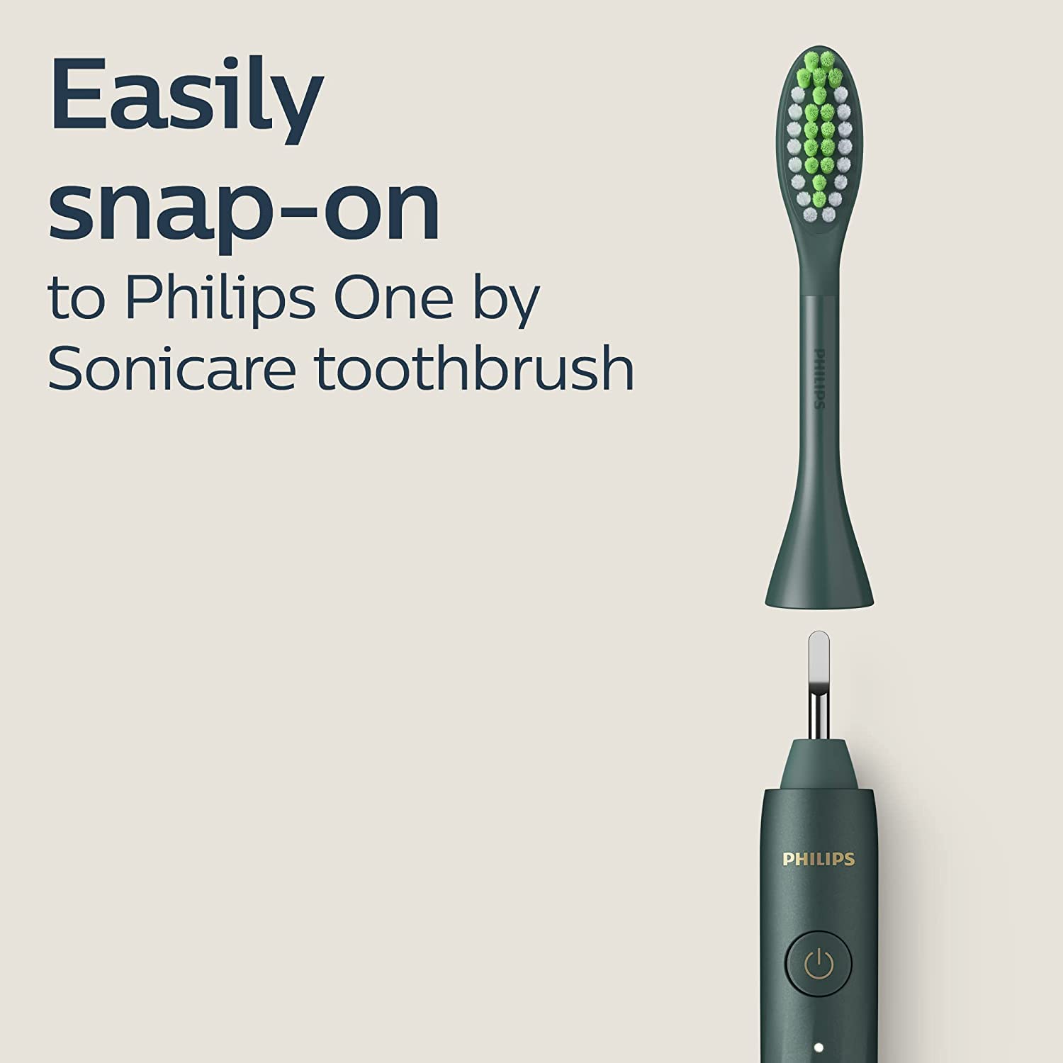Philips Sonicare comparación de tamaño, cabezal compacto fácil de viajar