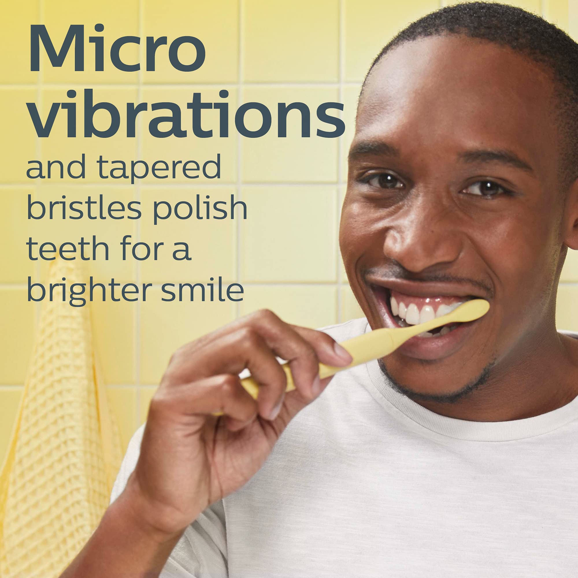 Philips Sonicare detalle de cerdas cónicas que pulen dientes eficazmente
