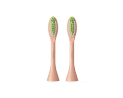 Philips Sonicare pack de dos cabezales rosa mostrando diseño y conveniencia
