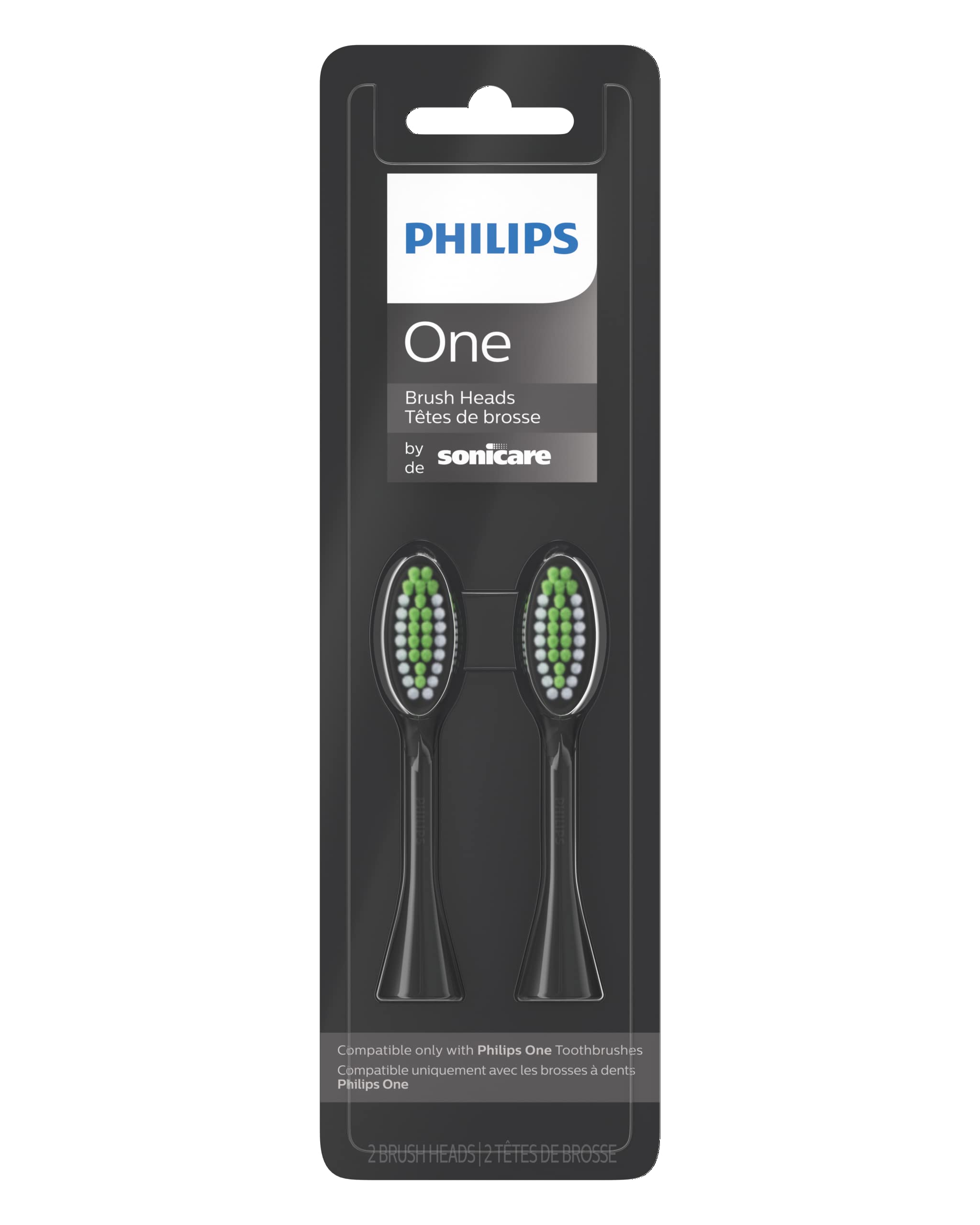 Philips Sonicare cabezales en empaque frontal, reemplazo práctico
