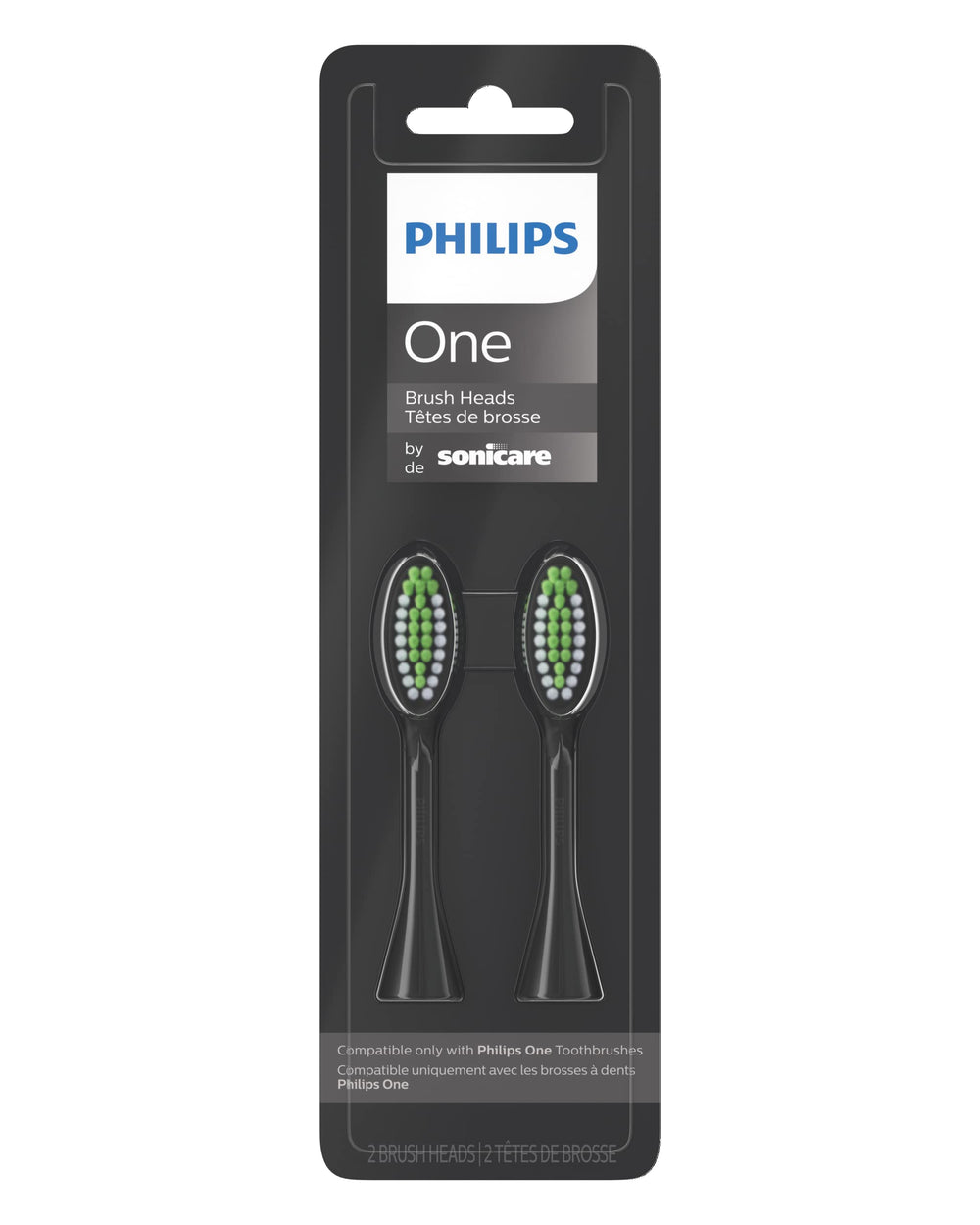 Philips Sonicare cabezales en empaque frontal, reemplazo práctico