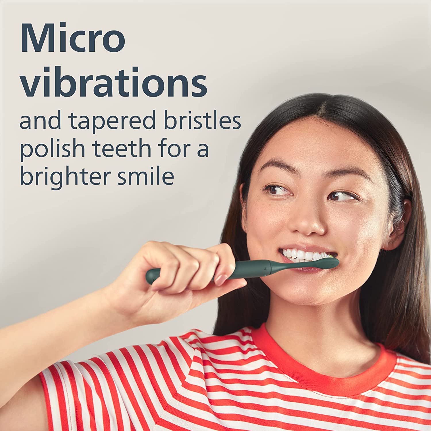 Philips Sonicare detalle de cerdas cónicas, pulido efectivo en bordes