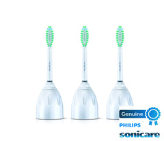Philips Sonicare pack abierto mostrando los tres cabezales listos para usar, presentación nueva