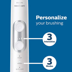 Philips Sonicare cabezales W2 DiamondClean removiendo manchas para sonrisa más blanca
