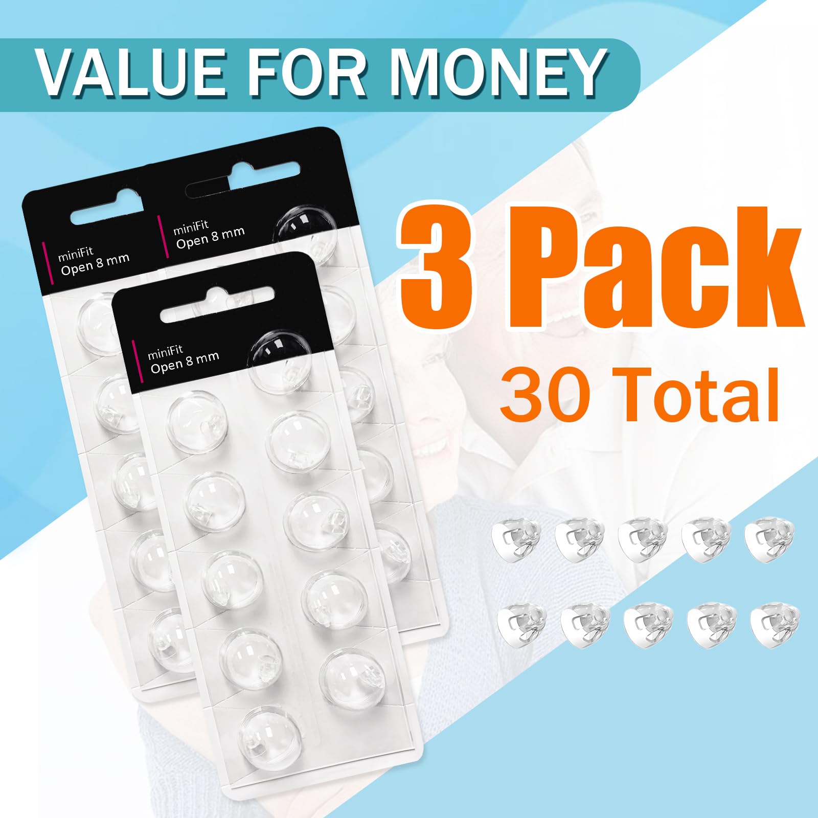 Phirunty comparación de tamaño 8mm para elección precisa