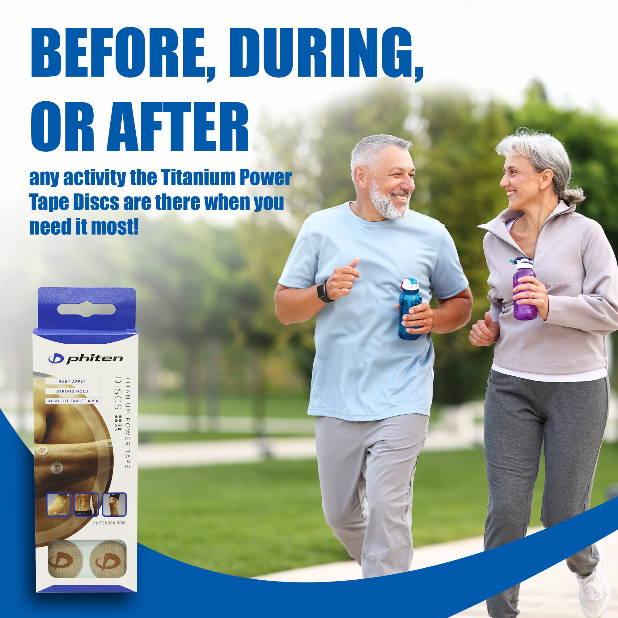 Phiten comparación de tamaño del disco junto a una moneda para escala