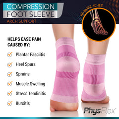 PhysFlex persona caminando en estilo de vida activo con soporte visible