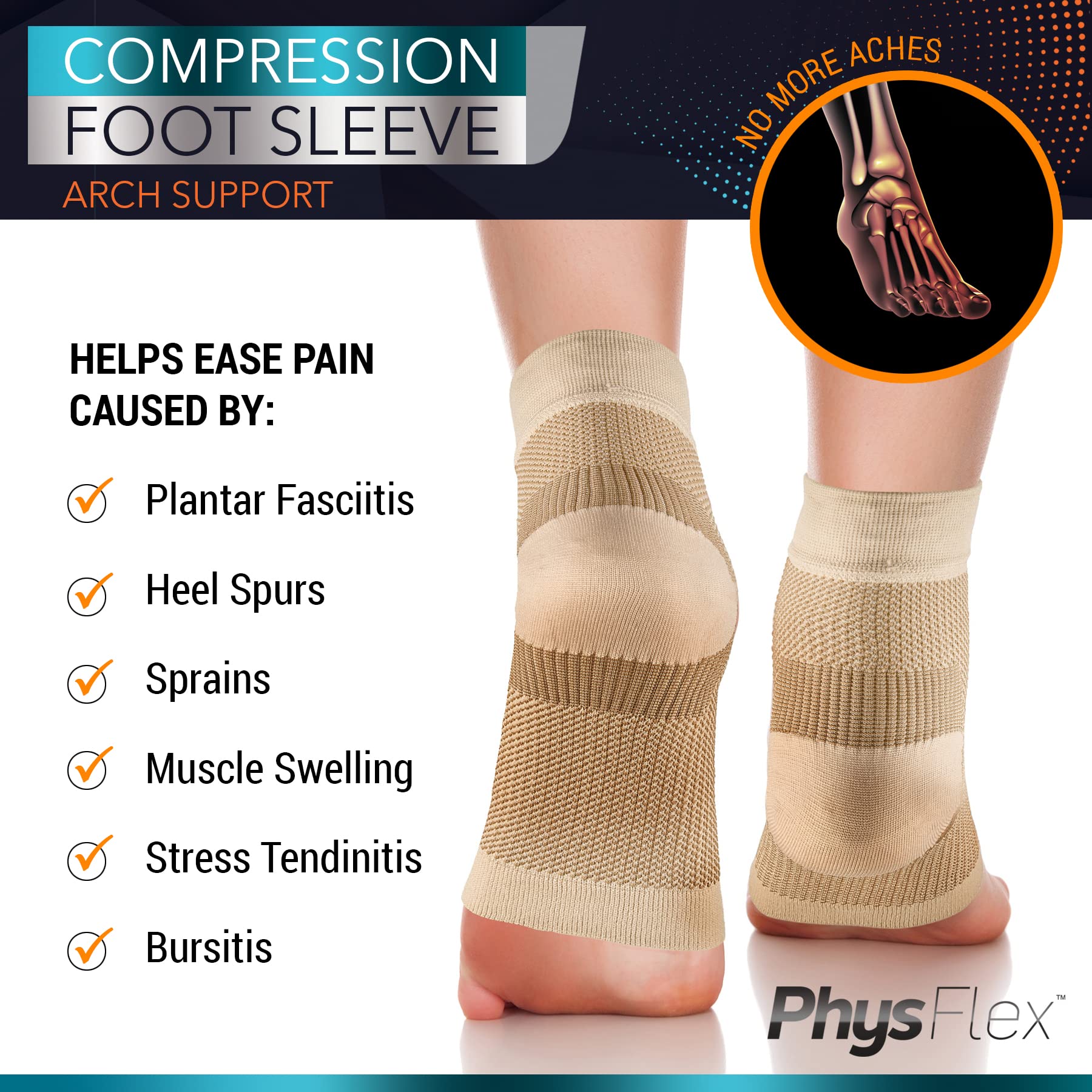 PhysFlex costuras reforzadas que aumentan durabilidad y soporte