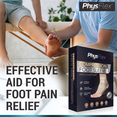PhysFlex puño antideslizante en primer plano que mantiene la media en su sitio