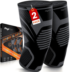 PhysFlex rodillera frontal mostrando el diseño y ajuste cómodo