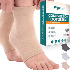 PhysFlex frontal del empaque mostrando soporte y compresión