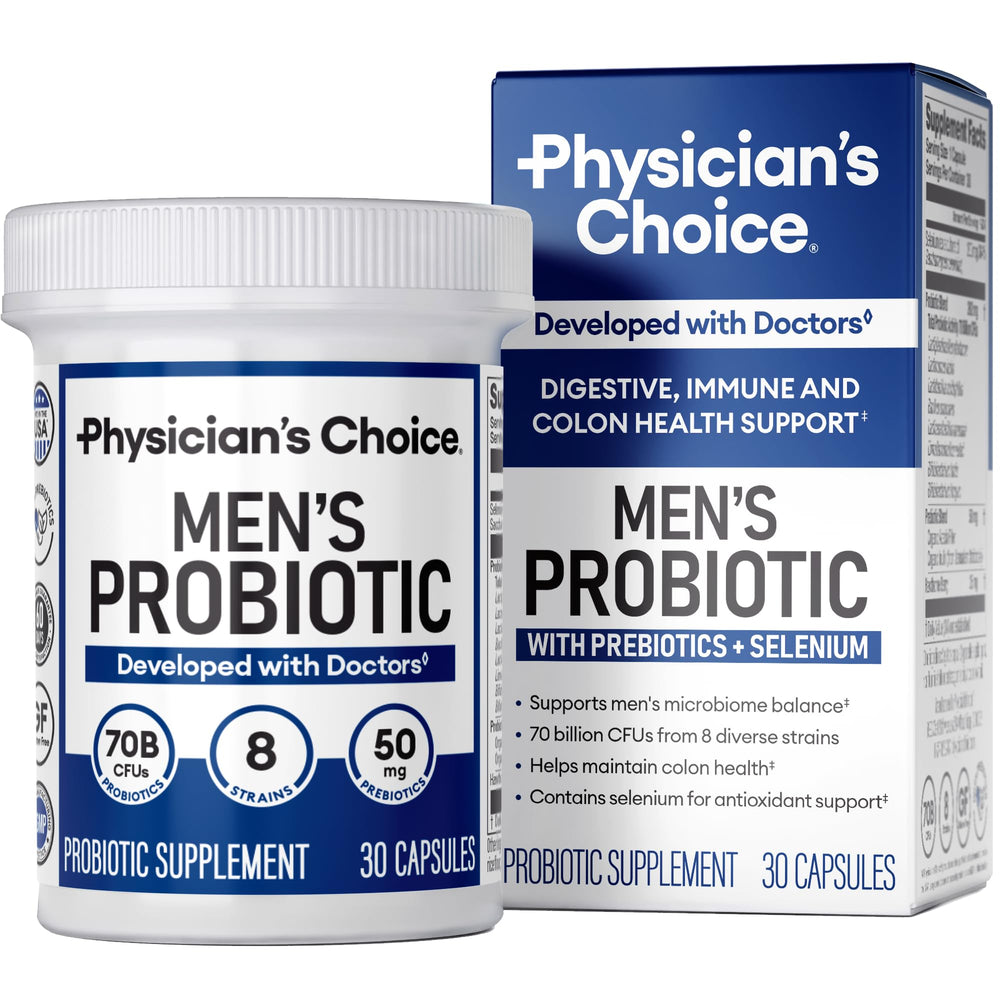 Physician's CHOICE botella delantera mostrando etiqueta y beneficio de potencia
