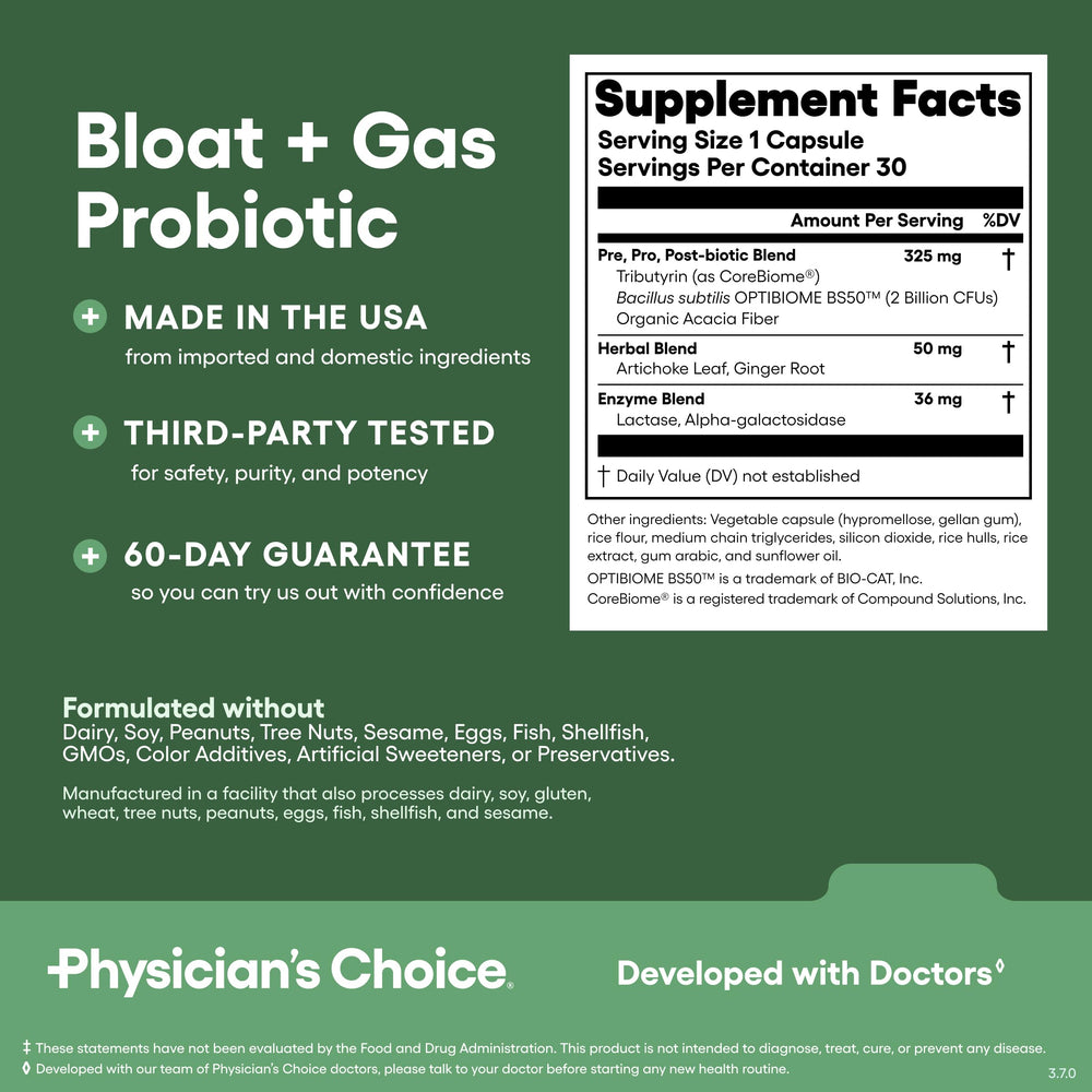 Physician's CHOICE botellas juntas para comparar tamaño y dosis práctica