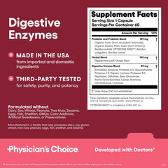 Physician's CHOICE ambientación en mesa de comida sugiriendo bienestar digestivo
