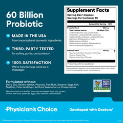Physician's CHOICE frasco en cocina que sugiere conservación a temperatura ambiente