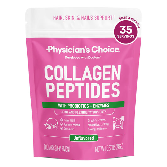 Physician's CHOICE frente del empaque mostrando el producto y confianza