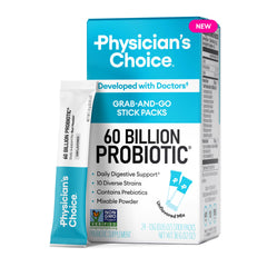 Physician's CHOICE frente del empaque mostrando 24 sobres, conveniencia diaria