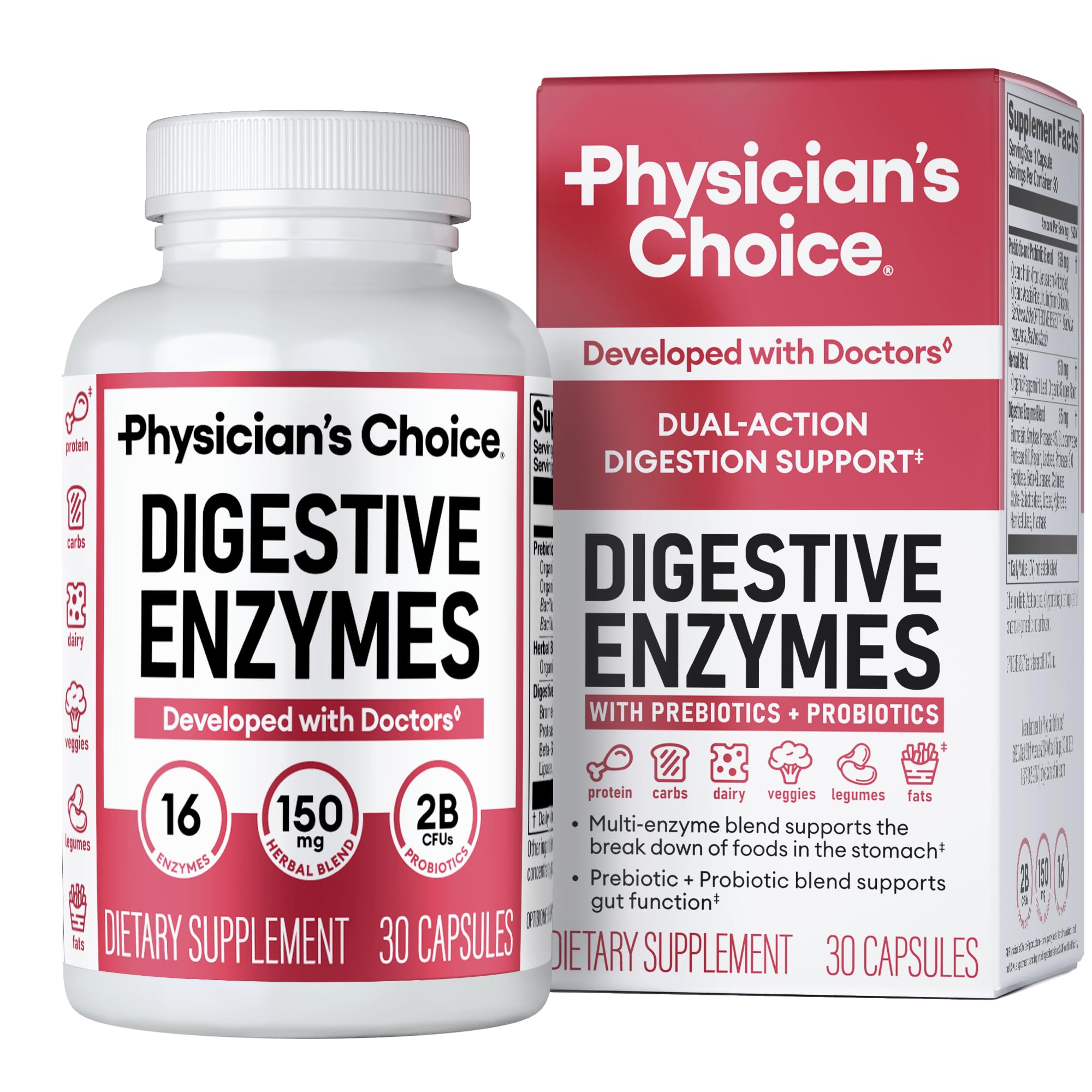 Physician's CHOICE frente del envase mostrando la fórmula completa y beneficios