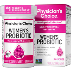 Physician's CHOICE frente del envase mostrando 84 cápsulas y beneficios
