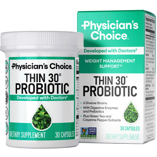 Physician's CHOICE frente del producto mostrando botella y marca, confianza de calidad
