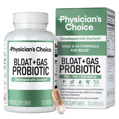 Physician's CHOICE vista frontal del envase que muestra 30 cápsulas y beneficios