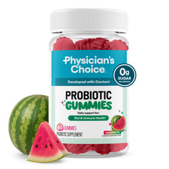 Physician's CHOICE frente del envase que muestra ingredientes clave y beneficio digestivo