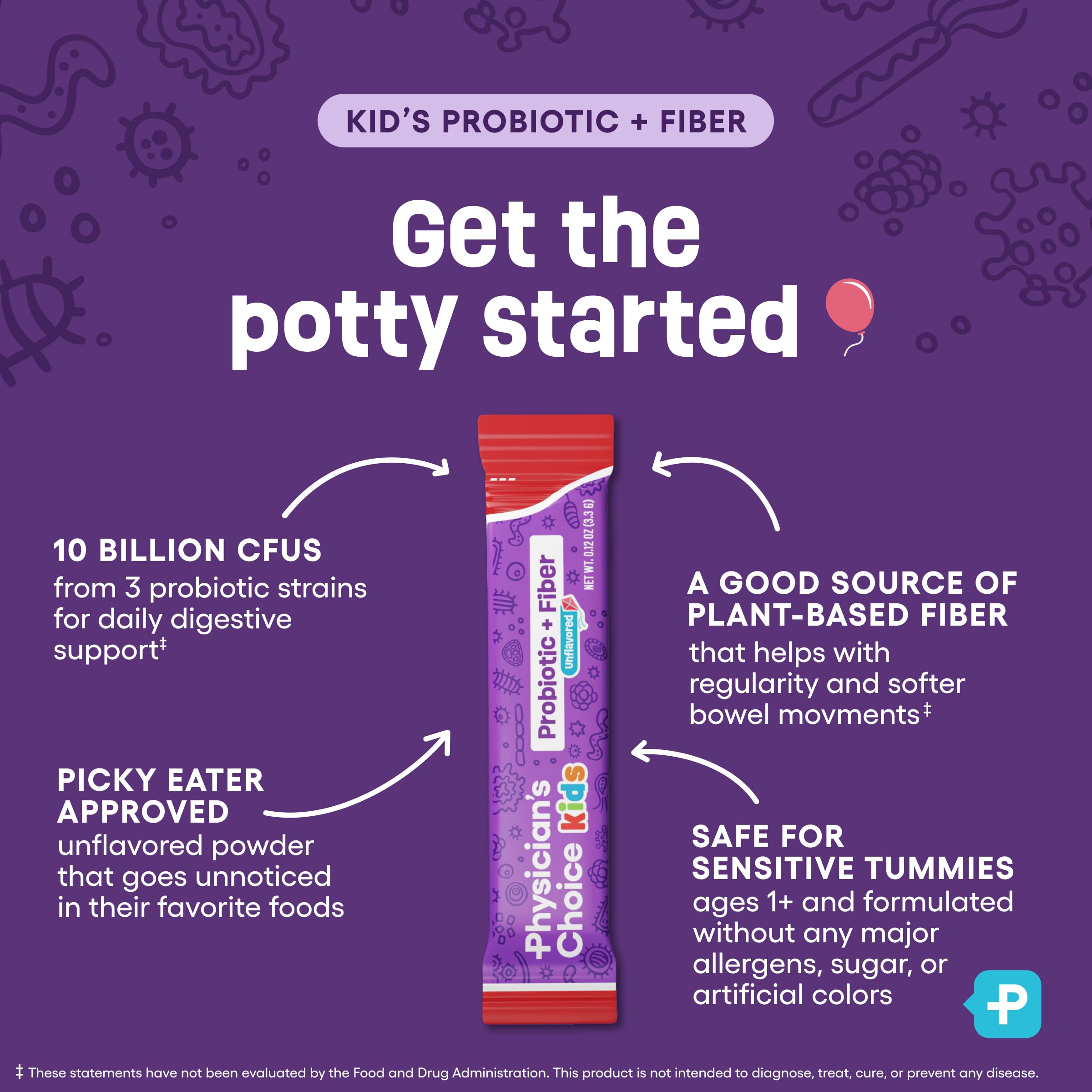 Physician's CHOICE mezclado en yogur infantil para administración sin sabor