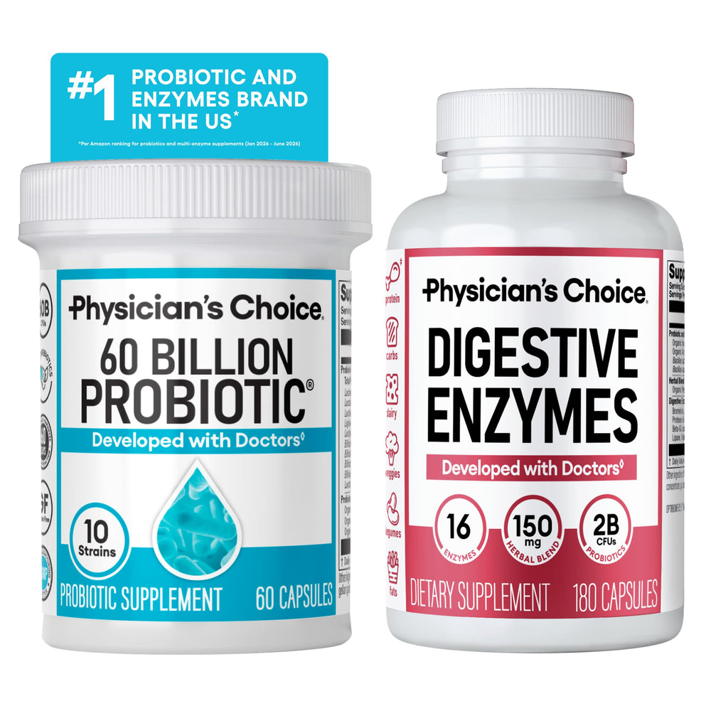 Physician's CHOICE pack frontal con probiótico y enzimas para apoyo digestivo