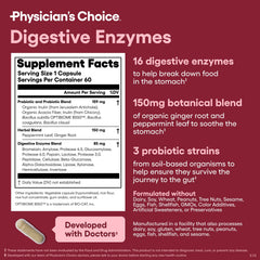 Physician's CHOICE comparación de tamaño de las botellas para referencia de dosis