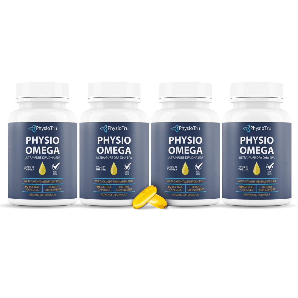 PhysioTru frente del empaque mostrando 4 packs y cantidad total
