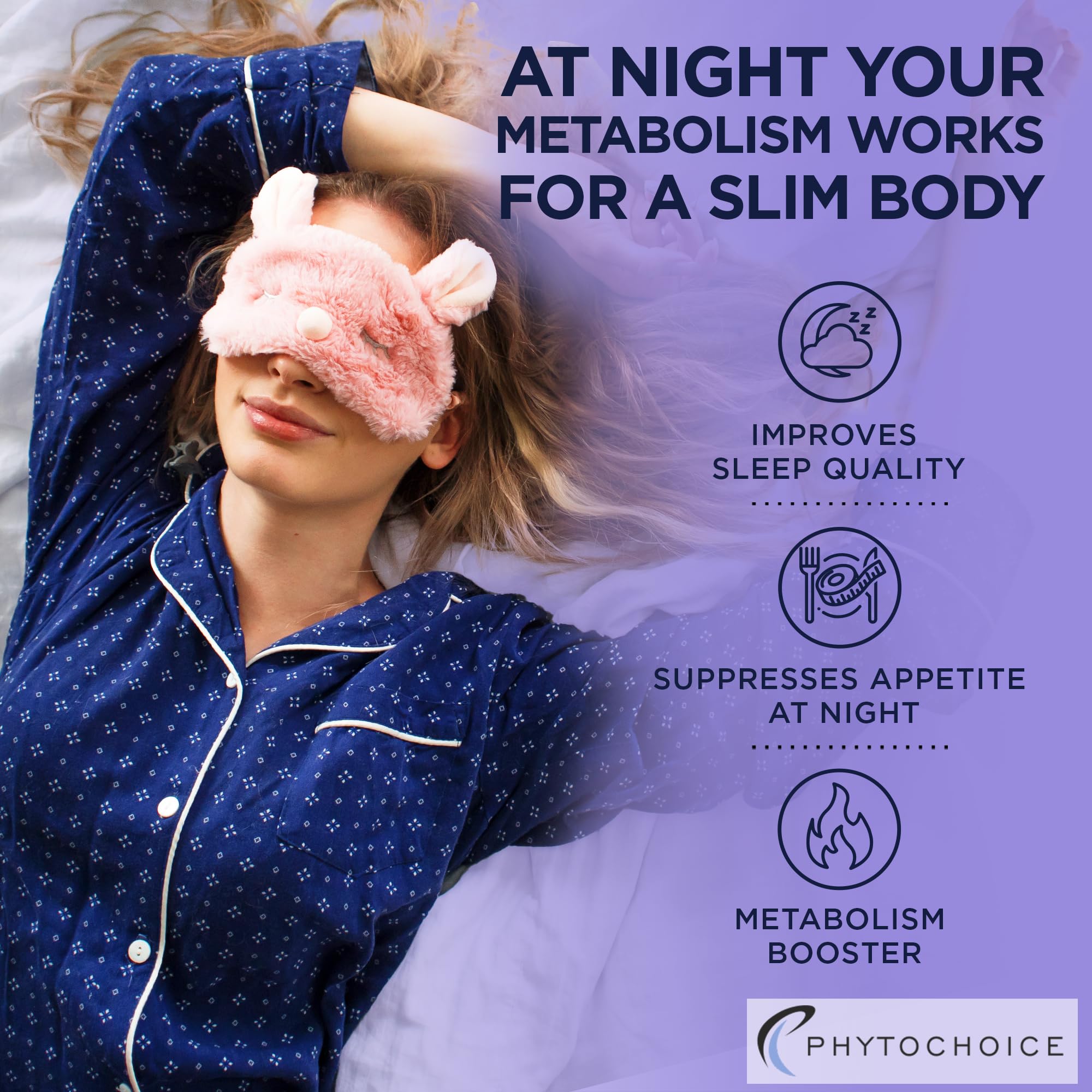 PHYTOCHOICE uso nocturno junto a almohada para mejorar sueño y metabolismo