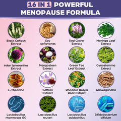 Phytrion ingredientes: trébol rojo y cohosh para apoyo hormonal natural