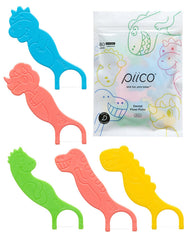 Piico empaque frontal colorido muestra diseño dino y cantidad 80