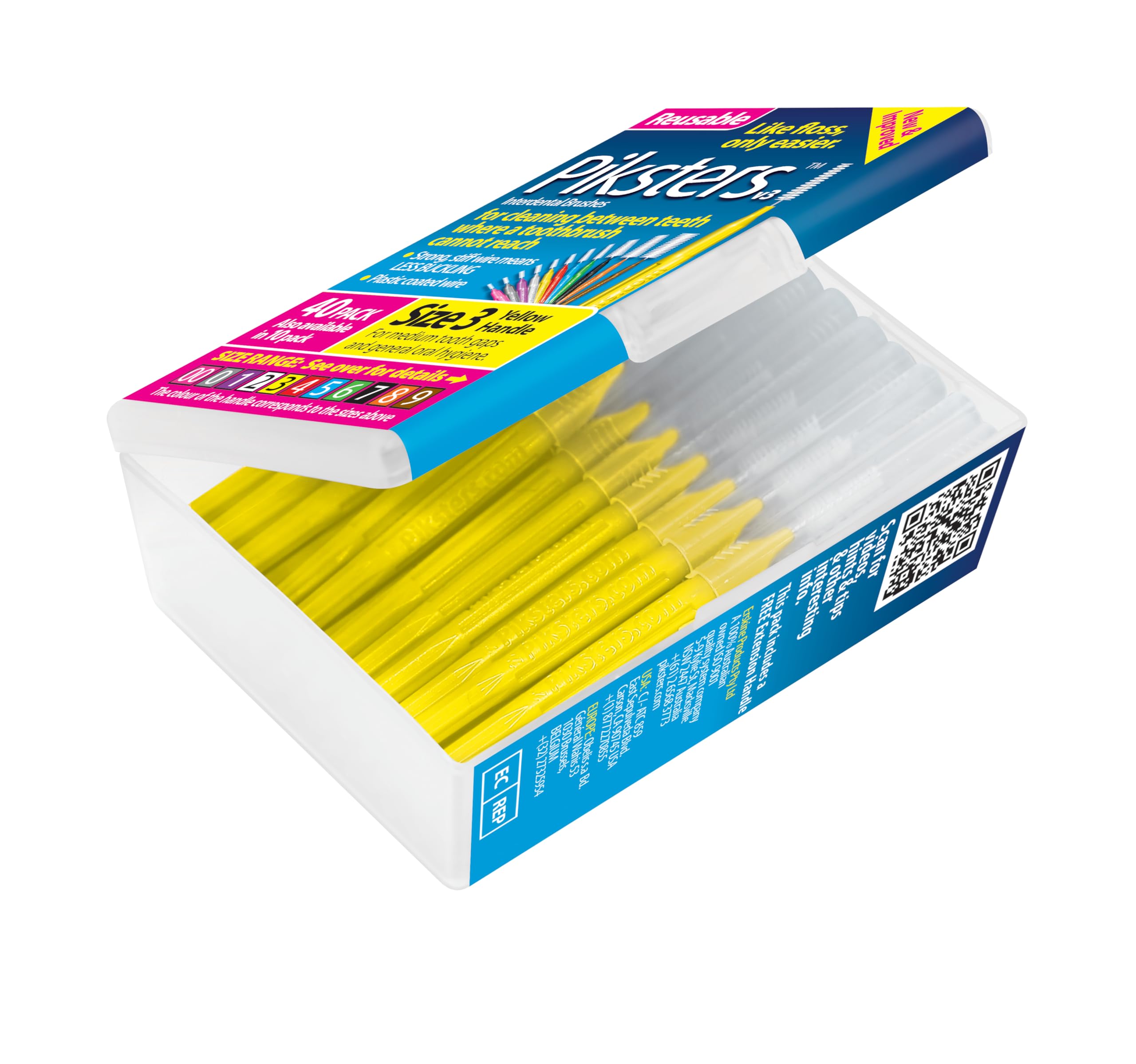 Piksters primer plano de las cerdas mostrando limpieza precisa interdental