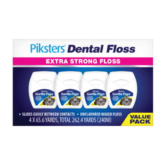 Piksters Gorilla Floss comparación de tamaño para llevar en el bolso