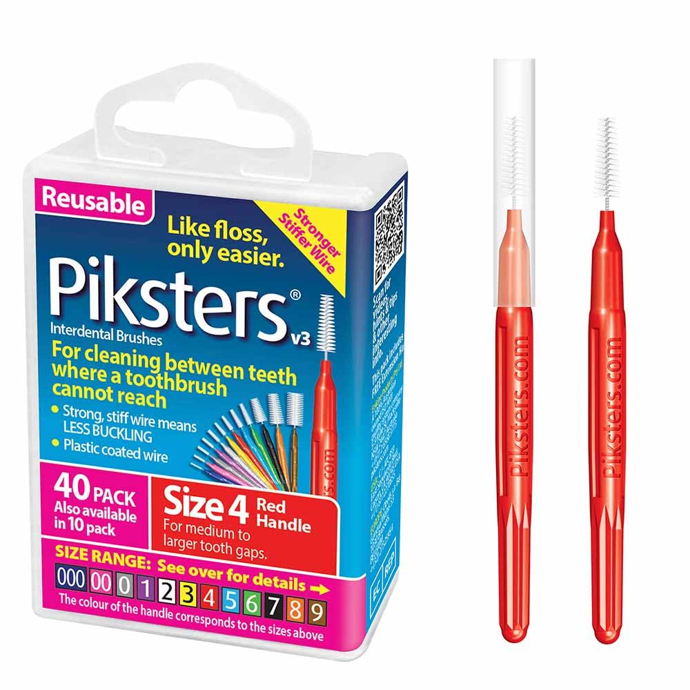 Piksters paquete frontal mostrando 40 cepillos, opción conveniente