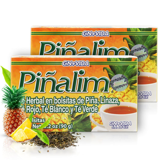 PIÑALIM envase frontal mostrando el diseño y cantidad de bolsitas, ideal para identificar el producto