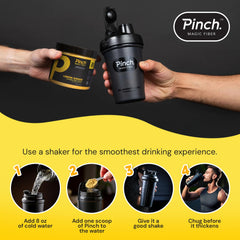 Pinch bote abierto revela color y consistencia naturales