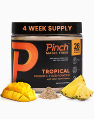 Pinch envase frontal tropical mostrando la marca y beneficios