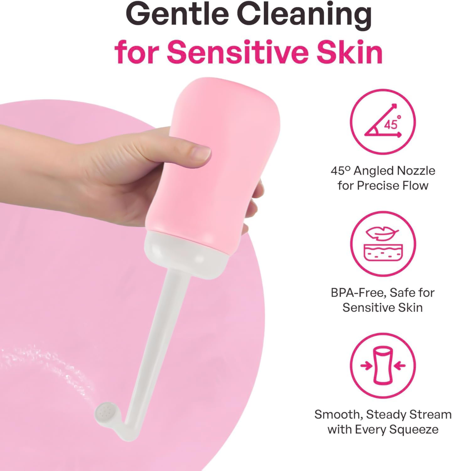 Pink Alley funda abierta mostrando almacenamiento higiénico y discreto