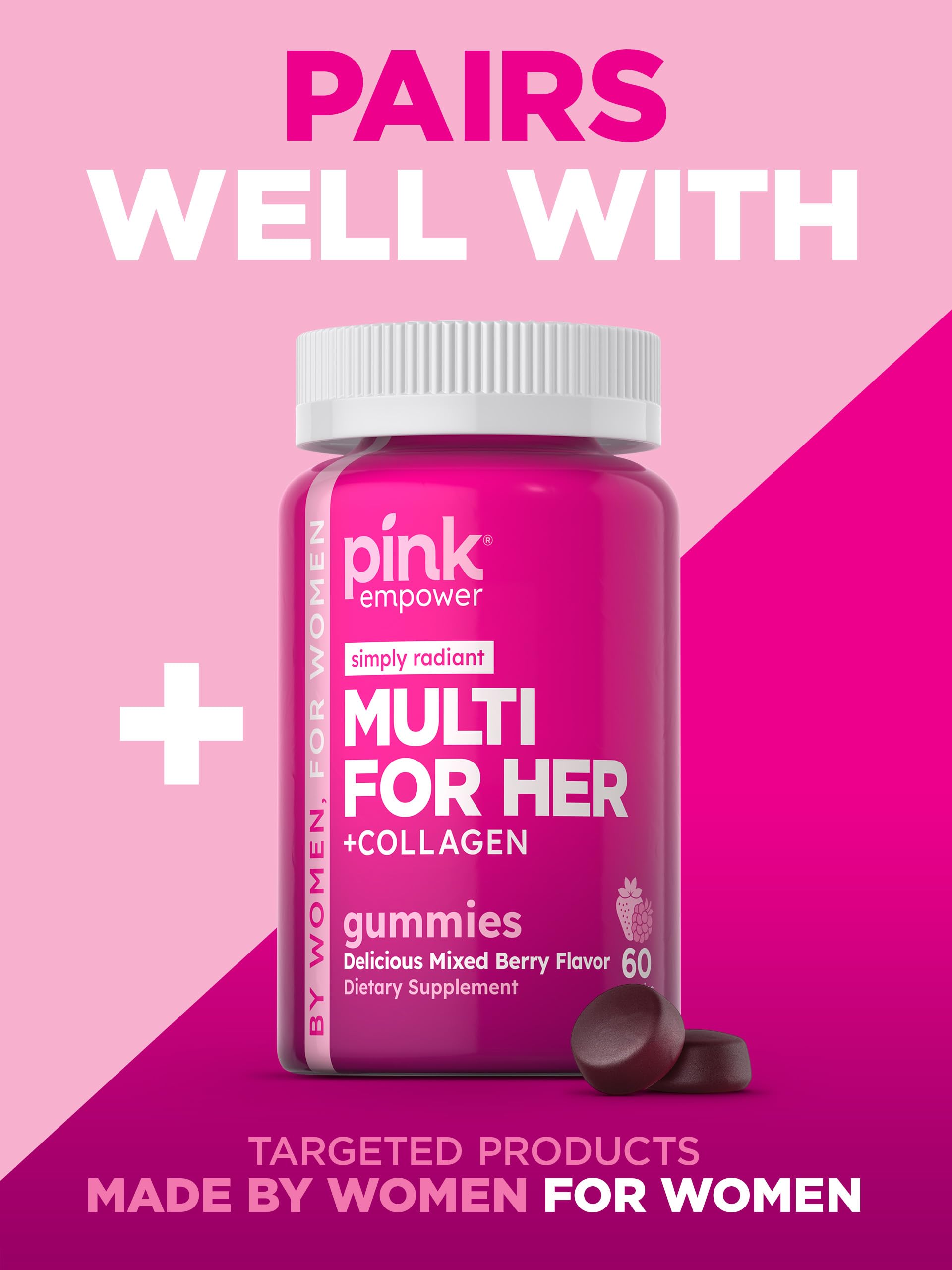PINK detalle de la etiqueta nutricional que destaca biotina y vitaminas