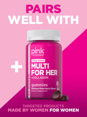 PINK detalle de la etiqueta nutricional que destaca biotina y vitaminas