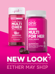 PINK etiqueta nutricional en primer plano mostrando vitaminas y colágeno, claridad