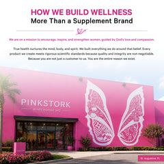 Pink Stork bote abierto con cuchara demostrando facilidad de uso