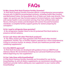 Escena lifestyle de planificación familiar con producto Pink Stork visible