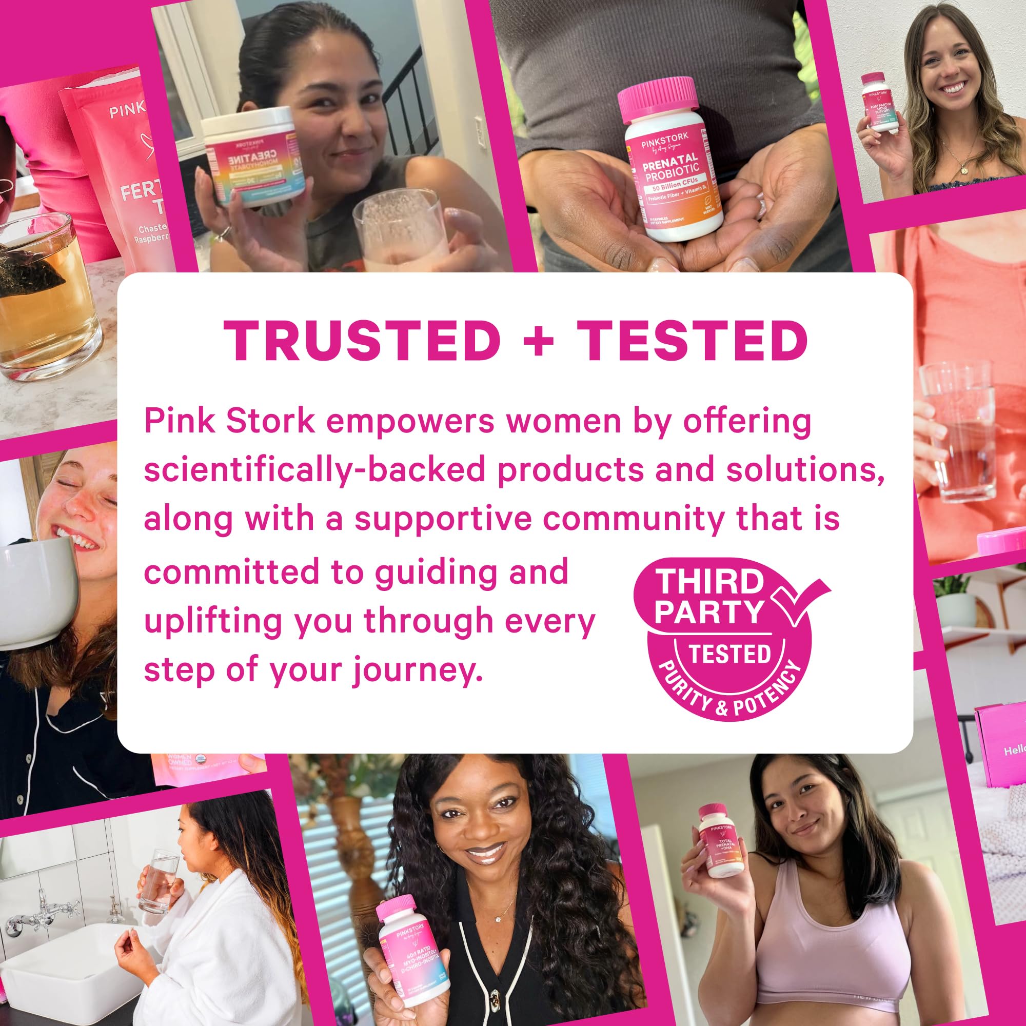Etiqueta Pink Stork con lista de ingredientes, ayuda a evaluar seguridad